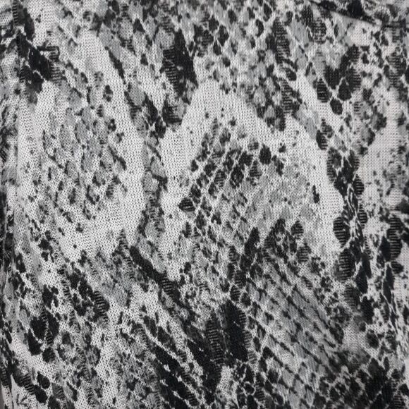 Anthro Fig & Flower Snake Knit Sheer Panelled Full Sharkbite Maxi Dress Sz L - Picture 11 of 14